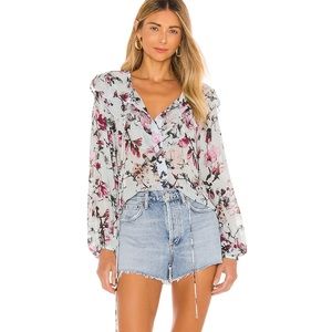 Paola Print Top in Menta Floral